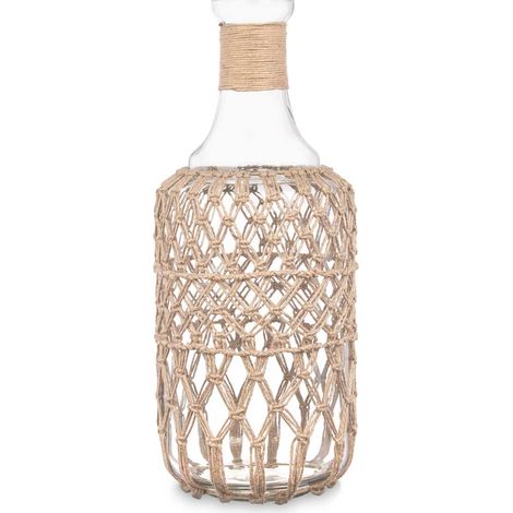 Dekorative Flasche in geflochtener Schnur