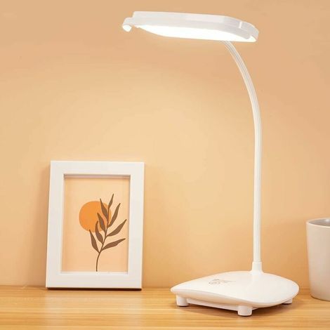 Lampe de lecture de bureau LED sans fil et rechargeable (2 batteries de 3200 mAh), flexible, idéale pour étudier, pour les enfants, avec commande tactile réglable, 3 couleurs et 6 niveaux de luminosit (1/4)