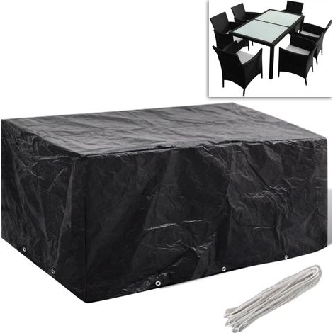 Vidaxl – Housse transat 240 x 140 x 90 cm – 10 œillets en aluminium – Résistante à l'eau et aux UV – Protection pour mobilier en rotin