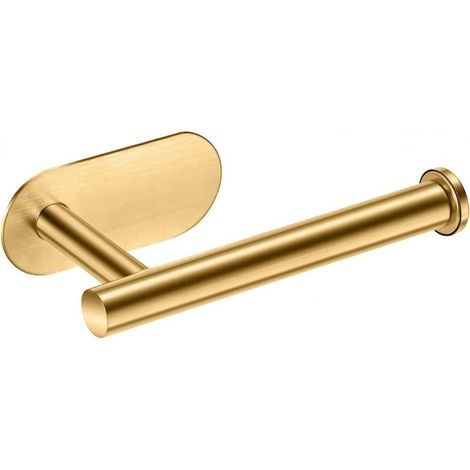 Porte-papier toilette autocollant, sans perforation, facile à installer, résistant à la rouille et à la corrosion, pour salle de bain, toilettes, cuisine, chambre, salon, en acier inoxydable, 16 cm, c (1/5)