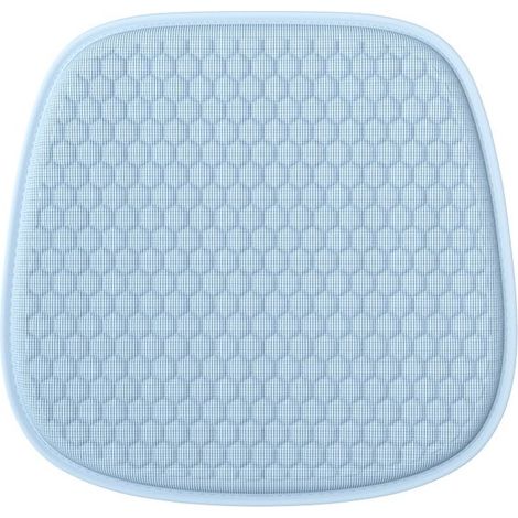 Cuscino ortopedico a 5 strati con gel rinfrescante, 44x46 cm, blu ghiaccio, struttura a nido d'ape, per alleviare la sciatica, con fodera antiscivolo rimovibile.