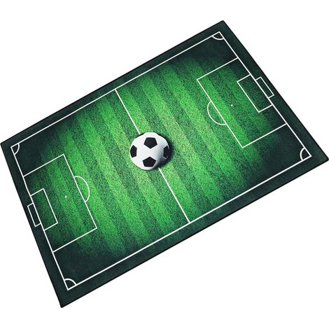 Tapis de Football Garçon et Filles 60x90 Cm en Fibres Haute Densité Antidérapant Tapis D’intérieur à Thème Sportif pour Chambre Garçon Salon et Aire de Jeu Doux et Facile (1/5)