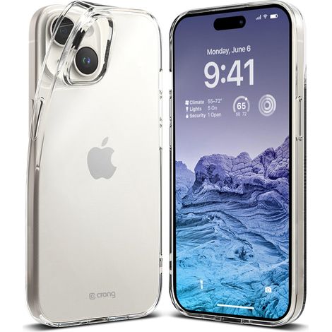 Crong Crystal Slim Cover - iPhone 15 Plus Hülle (Transparent) (1/3)