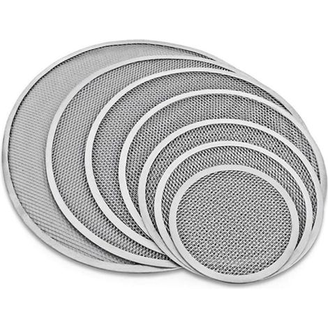Plaque à pizza antiadhésive Ulisem 10" avec grille en aluminium, trous et bord sans couture (1/4)