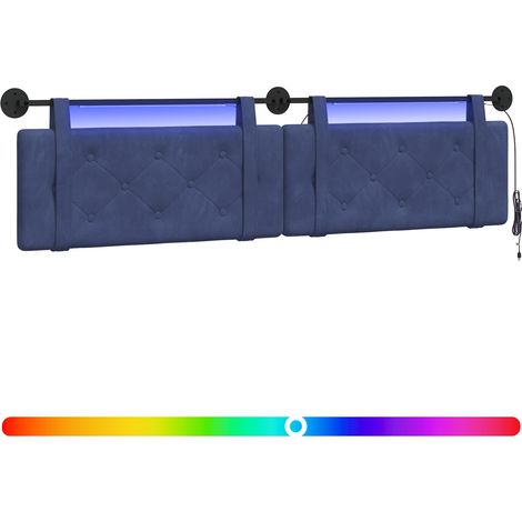 Maison Exclusive - Hängendes Kopfteil Mit LED Licht Polizeiblau S
