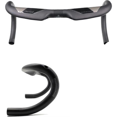 Guidon de vélo de route ultraléger en fibre de carbone 420 mm, finition mate (1/5)