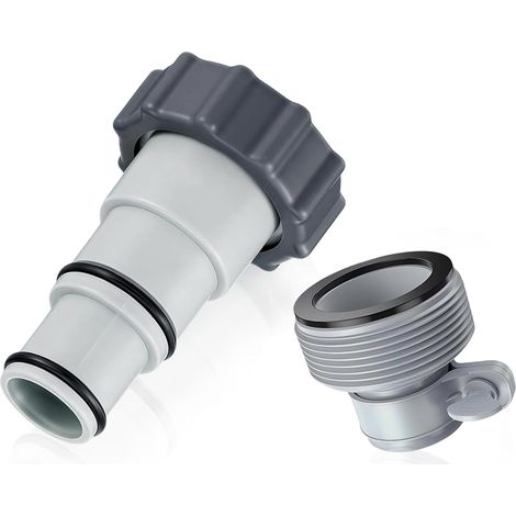 Adaptateur de Tuyau de Piscine A et B, Adaptateur Tuyau Piscine avec Filetage Intérieur à Visser, Adaptateur pour Piscines, Adaptateurs de Tuyau de Rechange pour Tuyau de Piscine Ø 32 et 38 mm (1/5)