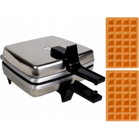 Piastra professionale per waffle DEZAL 301.5 con griglia 4x7, 1300W e tecnologia INIOX, per 2 waffle.