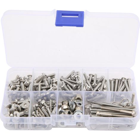 Kit de vis universel pour voitures télécommandées, kit de vis en acier inoxydable, compatible avec les voitures télécommandées 2 roues motrices à l'échelle 1:10. (1/5)