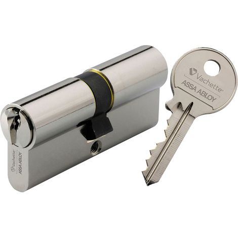 Vachette – Cylindre de serrure 30x60 mm – 5 goupilles – Double nickelé – Sécurité renforcée pour portes d'entrée