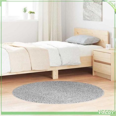 4019781 Tapis Shaggy Anti-dérapant Gris 120 x 120 cm PP (1/5)