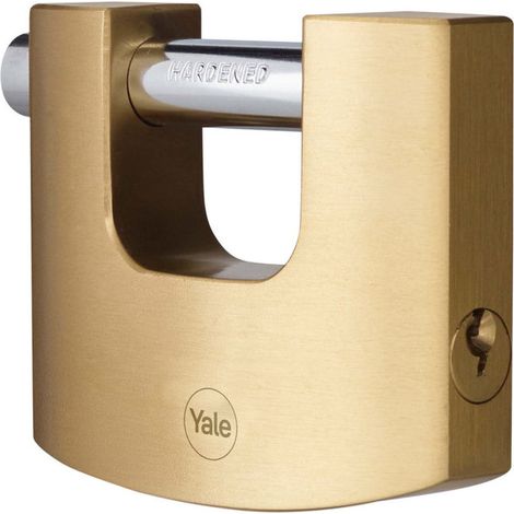 Yale, Lucchetto Antiscasso Rettangolare, 90 mm, Corpo Ottone, 2 Chiavi