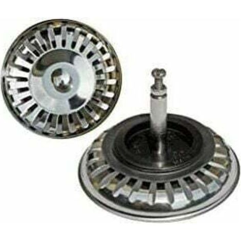 2PCS Bonde à panier universelle 8 cm Filtre à Évier de Cuisine en Acier Inoxydable Filtre Bouchon d'Évier à Double Couche Égouttoir Dévier pour Cuisine et Salle de Bain (1/4)