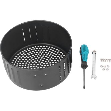 Panier de remplacement pour friteuse en acier antiadhésif, égouttoir universel réutilisable pour la friture, la cuisson, les grillades, noir 3,5 l (1/5)
