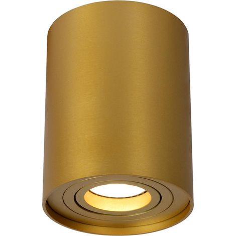 Lucide TUBE - Deckenstrahler - Ø 9,6 cm - 1xGU10 - Mattes Gold / Messing (1/3)