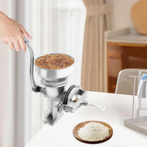 Getreidemühle Manuell aus Gusseisen mit 9cm Einlassdurchmesser,Maismühle und Getreidemühle mit hohem Trichter,Handmühle,Getreidequetsche,Desktop Handschleifer Getreide für Kaffeebohnen,Nuss,Mais (1/5)