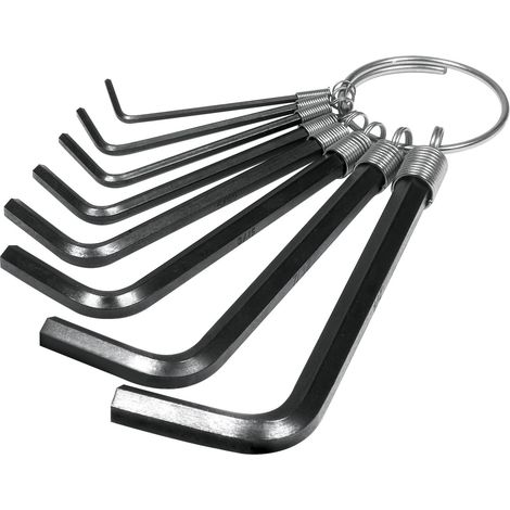 Juego llaves Allen tipo llavero - 1,5 a 6 mm - 8 llaves