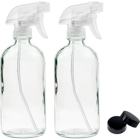 Bouteille Spray En Verre 500ml - Rechargeable Pour Huiles Essentielles Et Nettoyage - Lot De 2 (1/5)