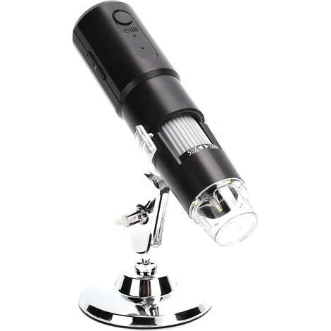 Microscope numérique sans Fil, grossissement du Zoom 1000X Microscope Adjuatiable 8 LED Nouveau Microscope Portable de Microscope WiFi, pour Les étudiants et l'enseignement de la Recherche (1/5)