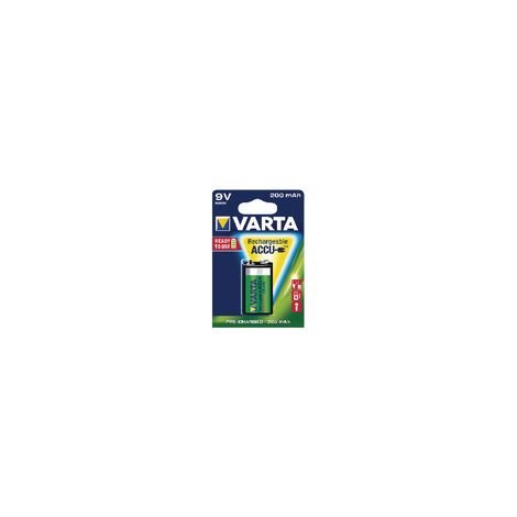 PILA VARTA RECARGABLE ACCU POWER 9V - 6LR61 200mA (BLISTER 1 UNID) 26,5x17,5x48,5mm