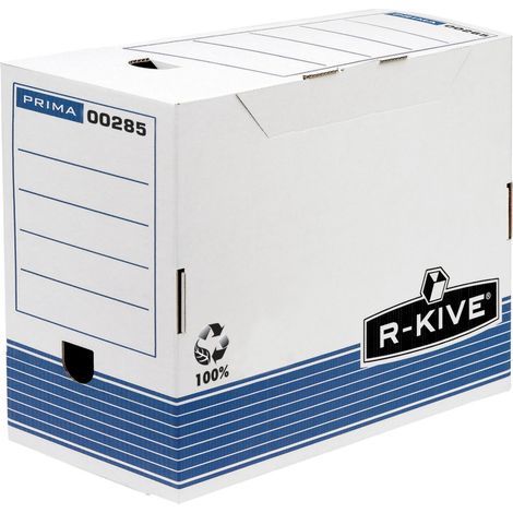 Caja de archivo definitivo A4 200mm Azul con montaje automático FSC®
