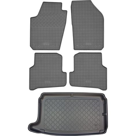 Volkswagen Polo V 6R Schrägheck (3/5 Türen) von 05.2009-09.2017 SET - Gummifußmatten + Kofferraummatte