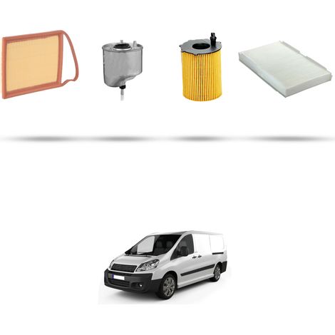 Kit tagliando 4 filtri compatibile con Fiat Scudo II 1.6 JTD 66kw dal 2007 (1/5)