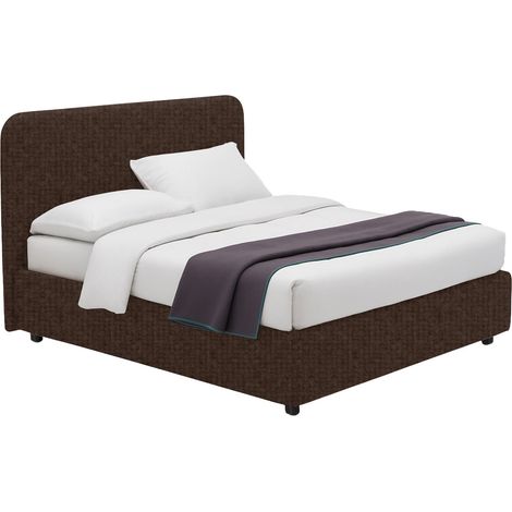 Cama Doble Wigan, Desenfundable, Hecha en Italia, Marrón