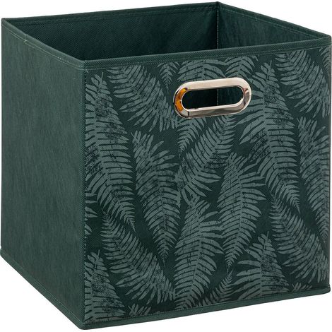 5Five Simply Smart – Boîte de rangement en polypropylène vert 31 x 31 x 31 cm – Capacité 27L – Charge maximale 5kg – Poignée en métal (1/5)