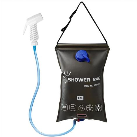 Sac de bain multifonctionnel, sac de bain solaire extérieur d'été portable 15L sac de bain solaire de camping pour les voyages et le camping (1/2)