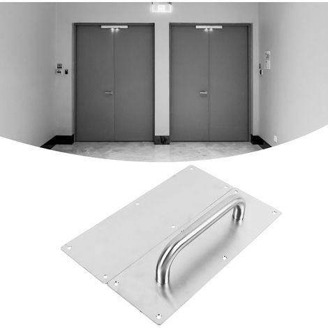 Poignée de porte à pousser-tirer en acier inoxydable, poignée de porte coupe-feu à pousser-tirer en acier inoxydable, poignée de porte de passage (1/5)