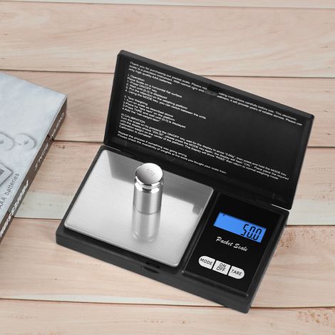 Stück schwarze Präzisionswaage 500 g/0,01 g mit LCD-Anzeige