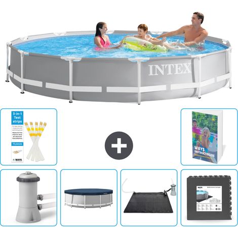 Prism Frame Pool Rund - 366x76 cm - 7-teilig S227