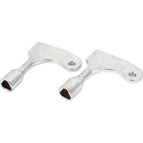 Lot de 2 clés triangle pour ouverture rapide d’urgence d’ascenseur, pour serrure de 9 mm (1/2)