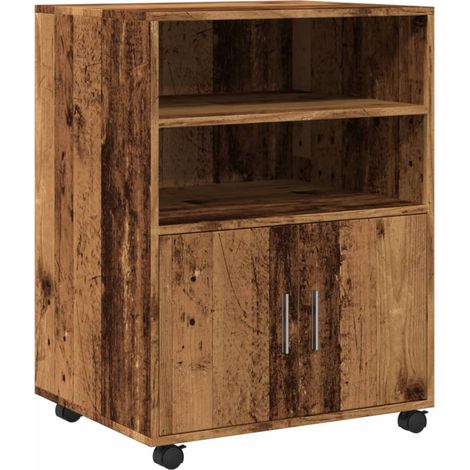 Maison Exclusive - Mobiletto con Ruote Legno Antico 60x48x81 cm in Truciolato