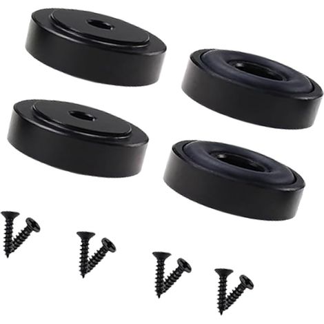 Lot de 4 pieds antidérapants en aluminium absorbant les chocs pour planches à découper et projets d'artisanat en bois avec tampon en caoutchouc
