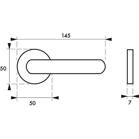 Béquilles Solis pour porte d'intérieur – Carré 7mm – Finition chromé satiné – Garantie 5 ans – Conçues pour usage intensif (1/5)