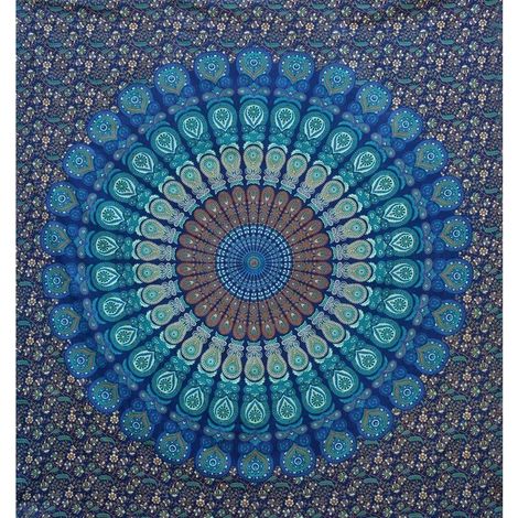 Tapiz de regalo, tapiz hippie mandala bohemio psicodélico indio complejo para colgar en la pared, ropa de cama, colcha (1/5)