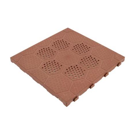 PIASTRELLA AUTOBLOCCANTE - PP COTTO CM 40X40 H.CM 2,5- 4 pezzi