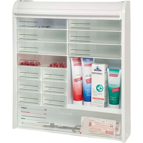 Armadietto per medicinali Primanova moderno bianco 42x48x10 cm (1/3)
