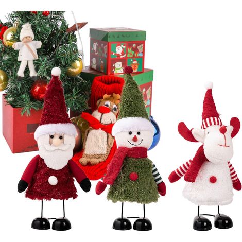 Décoration de de Noël,Père Noël Bonhomme de Neige Élan (1/5)