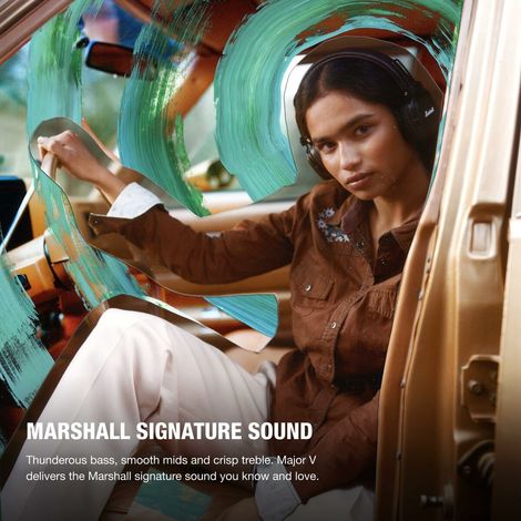 Auriculares supraaurales Marshall Major V Marrón plegables (1/5)