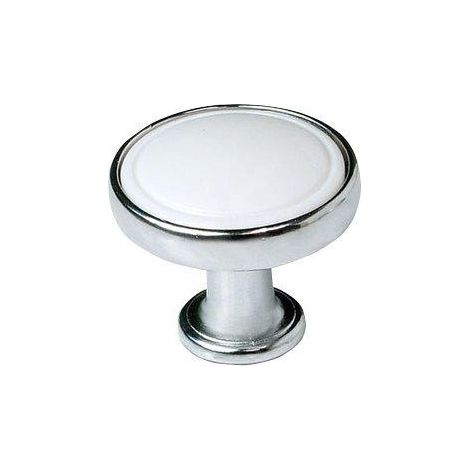 Sapho Accessoires - Poignée de meuble, chrome/blanc 12310 (1/3)
