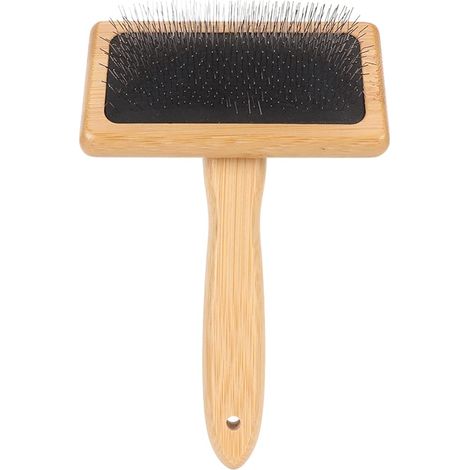 Sheepskin Wool Brush, Hand Carder, Bamboo Slicker Carding Rug Comb, Macrame Brush, Craft Wool Needle Felting Tool for Unmat Fur Rugs Pillows Short Hair Pet Grooming Deshedding
