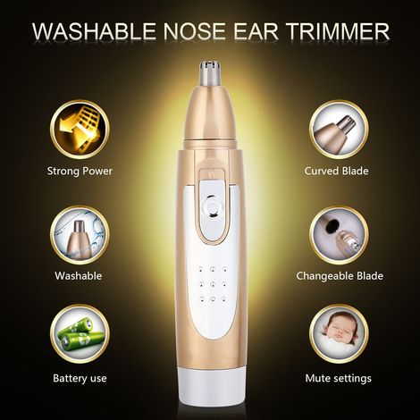 Tondeuse Électrique Portable pour Nez, Oreilles et Barbe, Homme, Précise et Sécurisée, Kit de Soins Personnels (1/5)