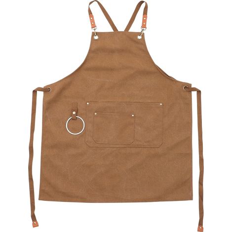 Tablier de cuisine multipoches en toile ajustable (1/5)
