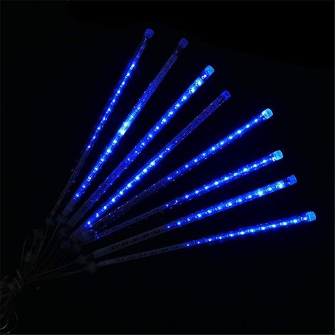 LED Solar Meteor Shower Rain Lights Holiday String Lights Waterproof Garden Light 8 Tubes 144 LED Christmas Wedding Decoration (1/5)