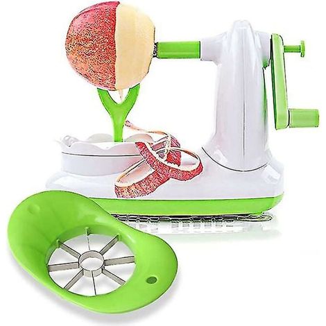Pelador de manzanas CHOYCLIT, pelador de peras con rebanador y descorazonador de manzanas de 8 gajos, cuchillas de acero inoxidable (1/5)