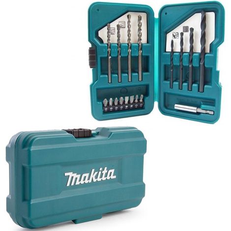 Makita D-45858 17 Piece Drill and Screwdriver Bit Set Masonary Wood Metal Drills