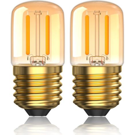 W Dimmable Ampoule E27 LED Ultra Chaud 2200 K Ampoules Veilleuse Gros Culot à Vis Équivalent 15 W Ampoule Pygmée E27 T28 à Vintage Filament 2 Pack (1/4)